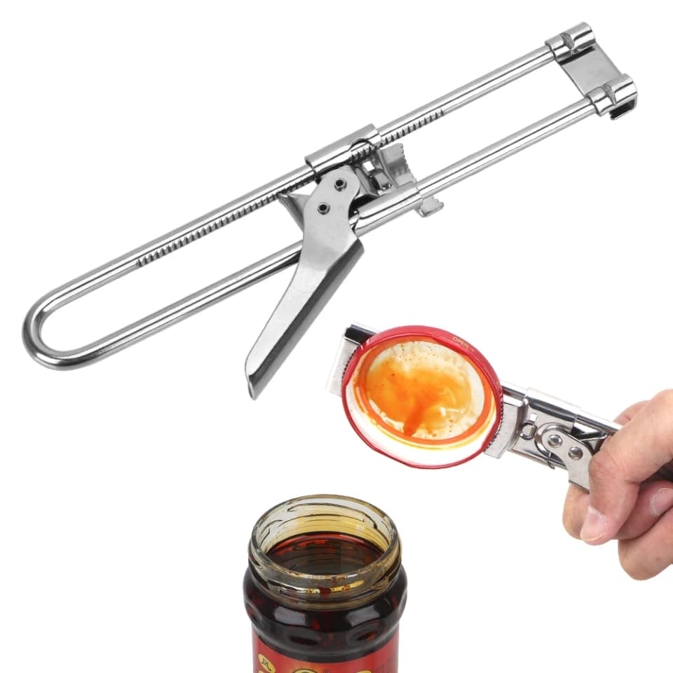 Multifunctional Bottle Cap Opener, Stainless Steel Jar Opener, Easy Opening Cap Tool, Adjustable Jar and Bottle Opener, Jar Lid Gripper Multifunctional Bottle Cap Opener, Stainless Steel Jar Opener, Easy Opening Cap Tool, Adjustable Jar and Bottle Opener, Jar Lid Gripper
